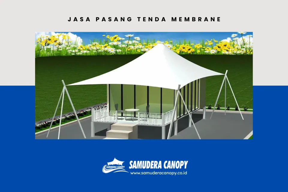 Atap membran glamping