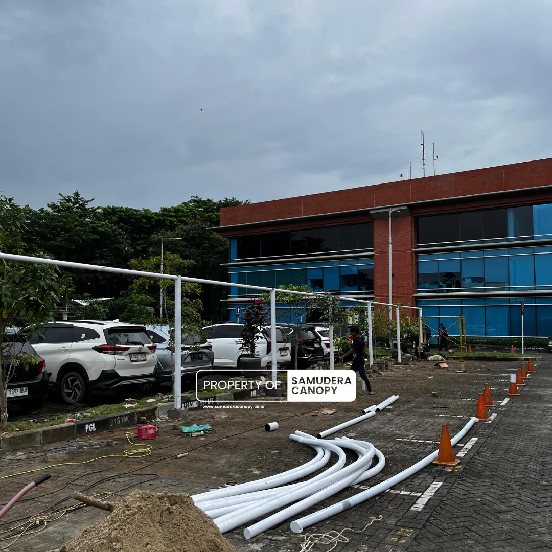Kanopi membran Area Parkir Manor Building Jakarta Barat - Detail 2