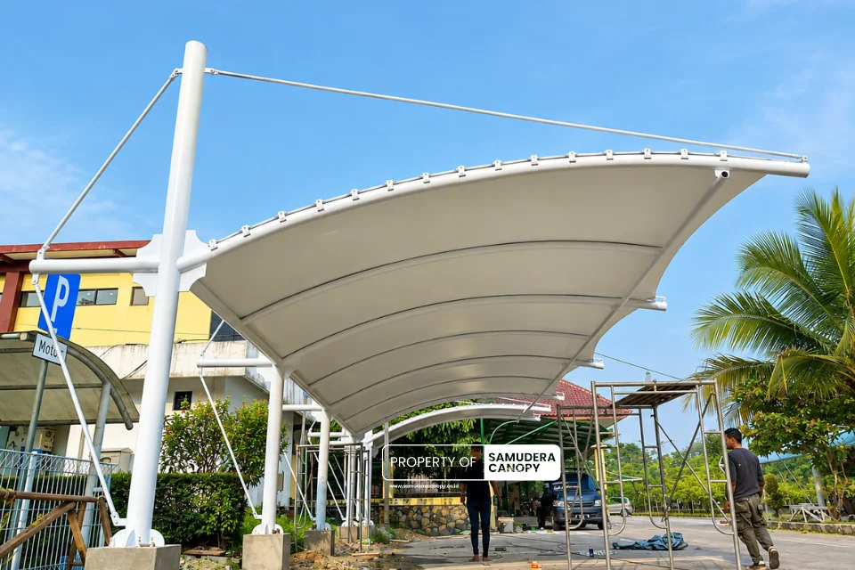 Kanopi Membran Area Parkir Komersial